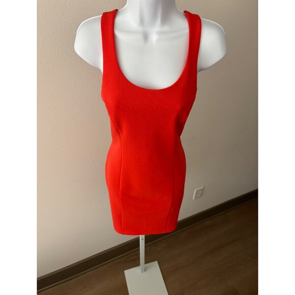 Ladakh Dress Medium Orange Cut Out Back BodyCon Romantic Fairy Grunge Coquette - Picture 12 of 14